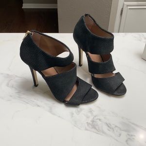 Black straps booties